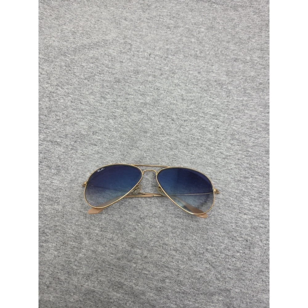 Authentic Ray-Ban Aviator Gold Frame Blue Lens 58 14 Vintage Sunglasses Mens